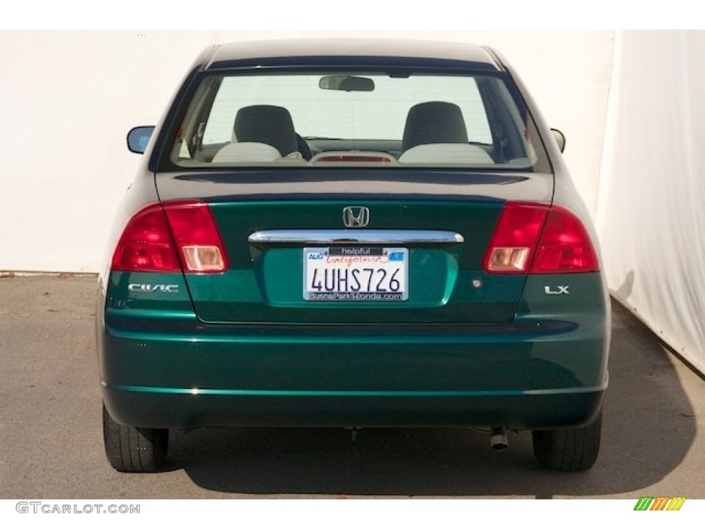 2001 Civic LX Sedan - Clover Green / Beige photo #10