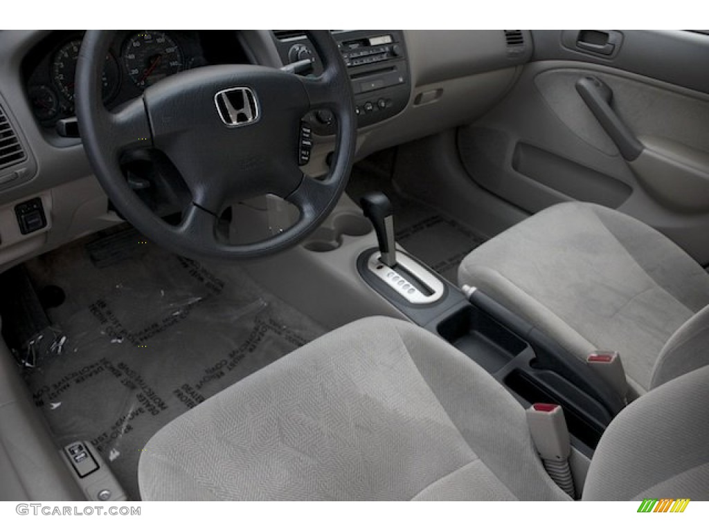 Beige Interior 2001 Honda Civic LX Sedan Photo #89855399