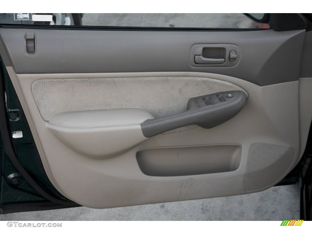 2001 Honda Civic LX Sedan Beige Door Panel Photo #89855538