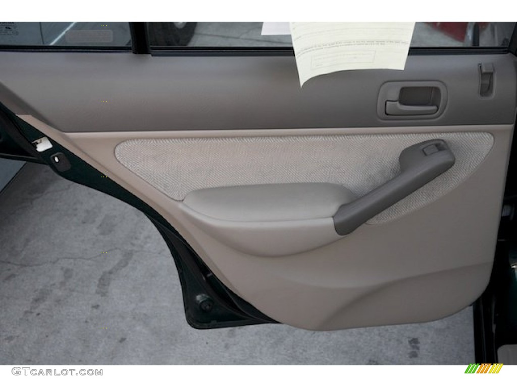 2001 Honda Civic LX Sedan Beige Door Panel Photo #89855550