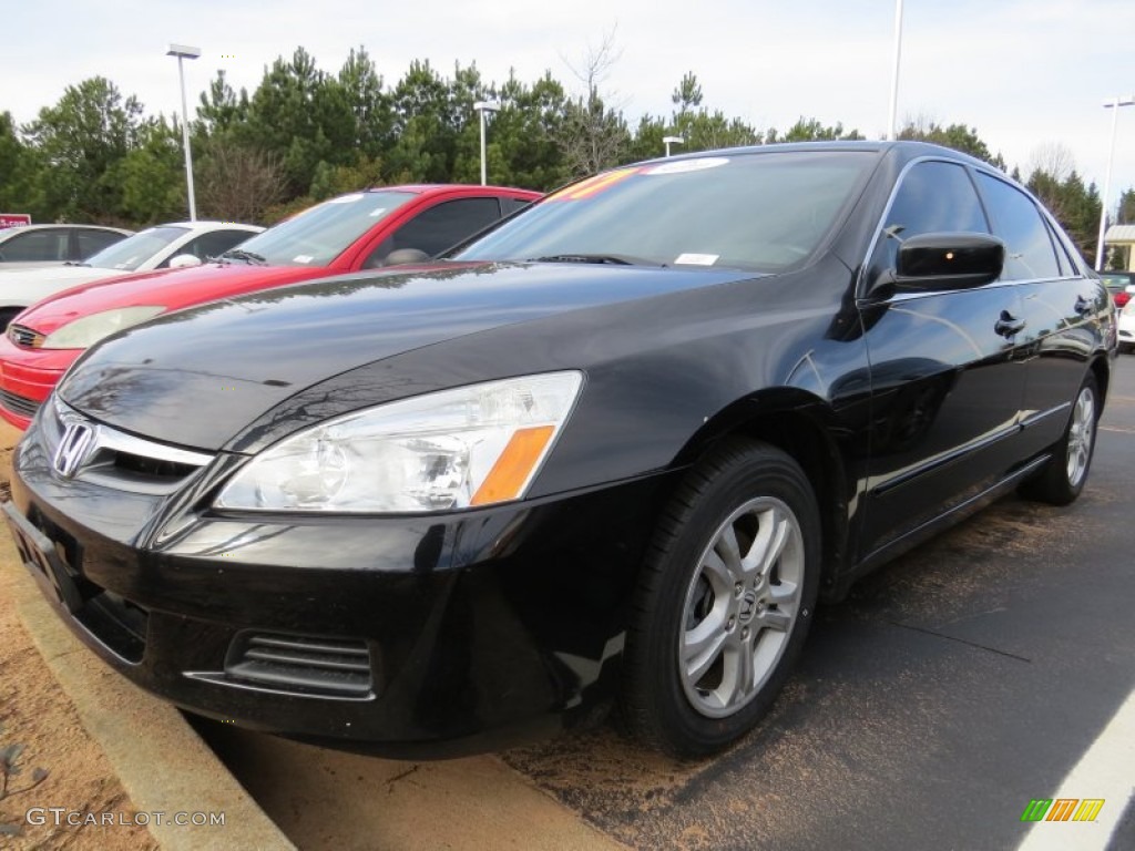2007 Accord EX Sedan - Nighthawk Black Pearl / Ivory photo #1
