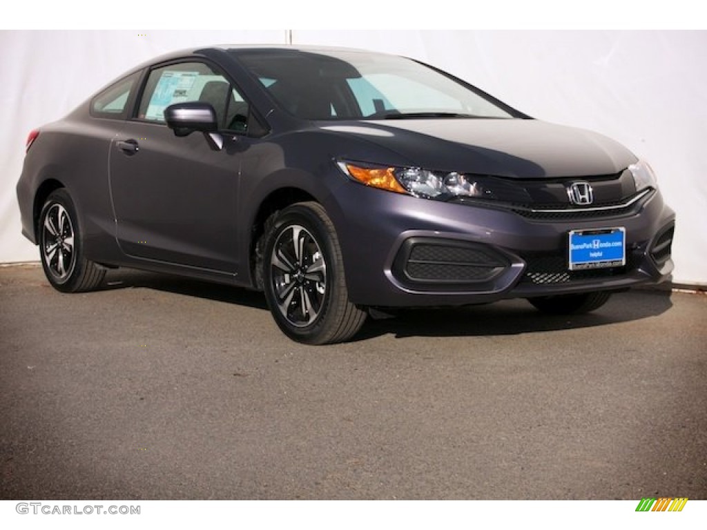 2014 Civic EX Coupe - Modern Steel Metallic / Black photo #1