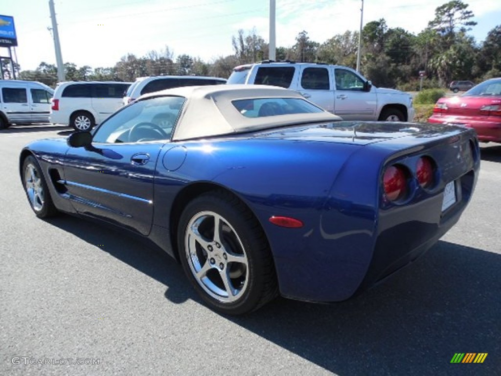 2004 Corvette Convertible - LeMans Blue Metallic / Light Oak photo #3