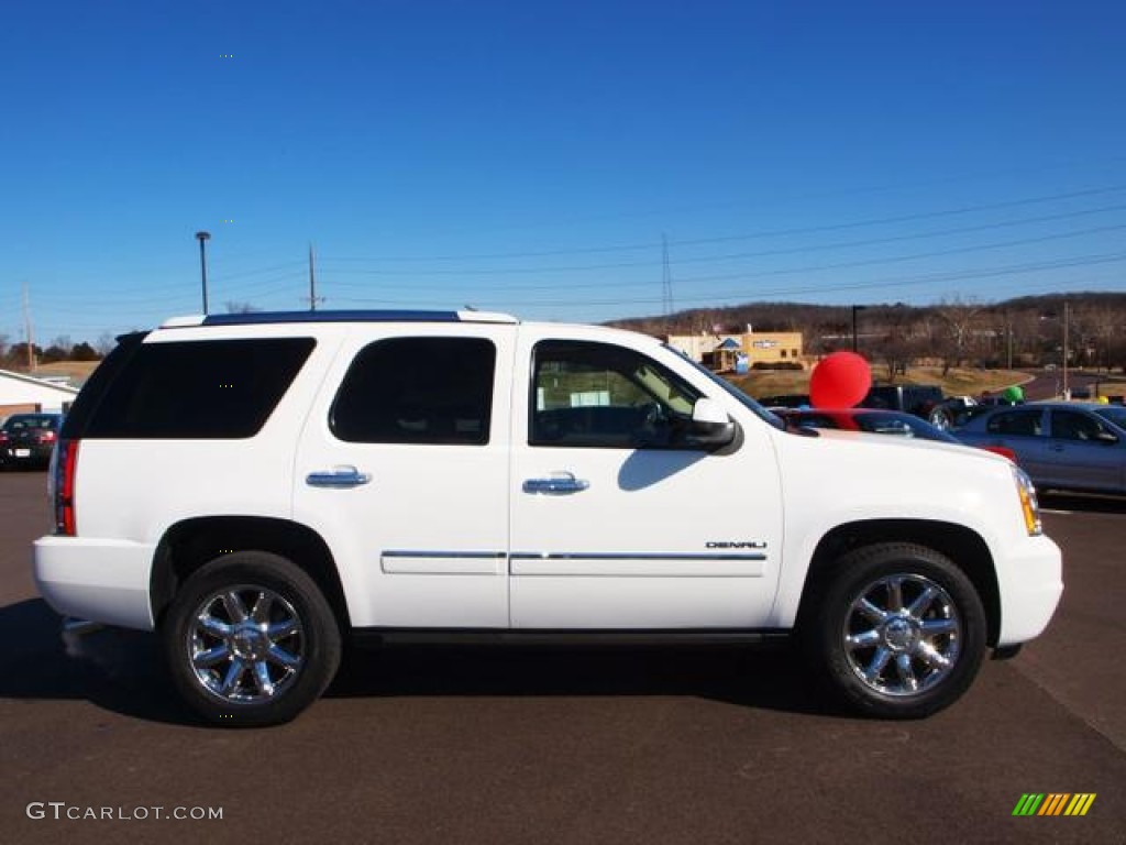 2010 Yukon Denali AWD - White Diamond Tricoat / Cocoa/Light Cashmere photo #1