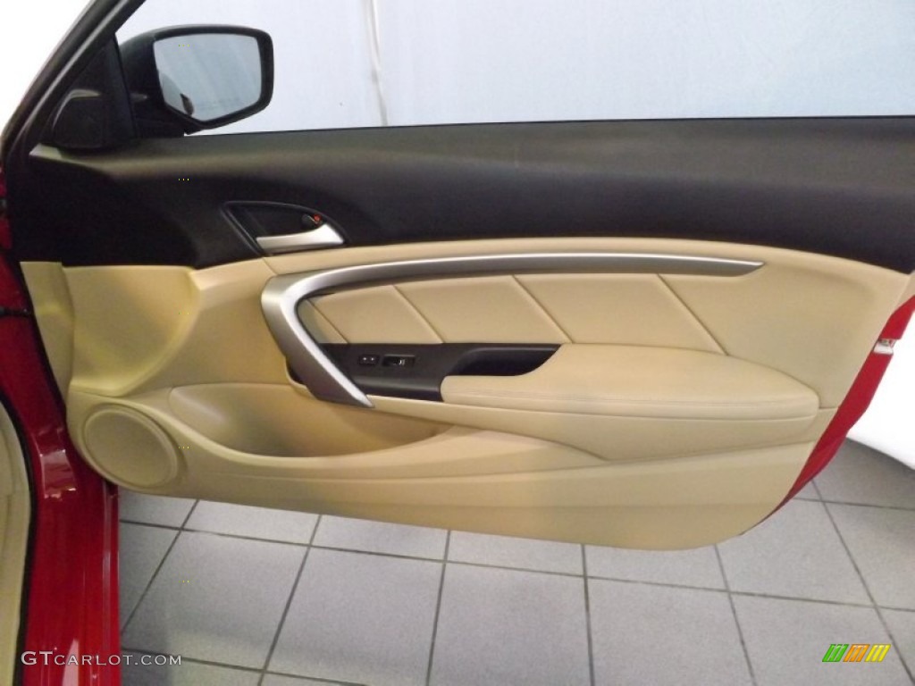 2009 Honda Accord EX-L Coupe Ivory Door Panel Photo #89863777