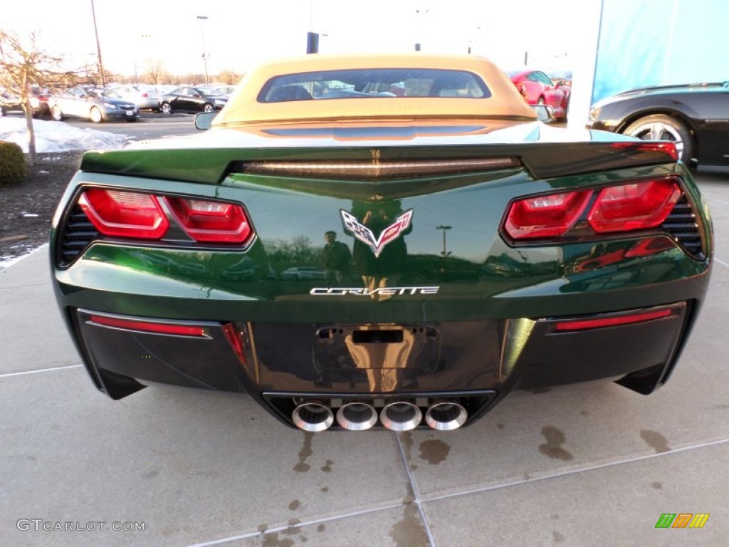 2014 Corvette Stingray Convertible Z51 Premiere Edition - Lime Rock Green Metallic / Premire Edition Brownstone Suede photo #7