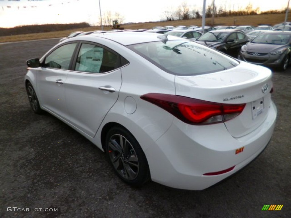 2014 Elantra Limited Sedan - White / Beige photo #5