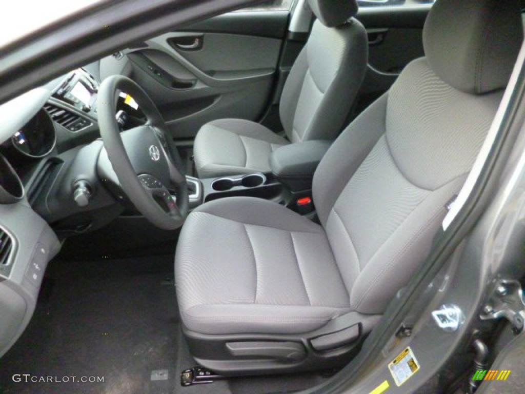 Gray Interior 2014 Hyundai Elantra SE Sedan Photo #89866111