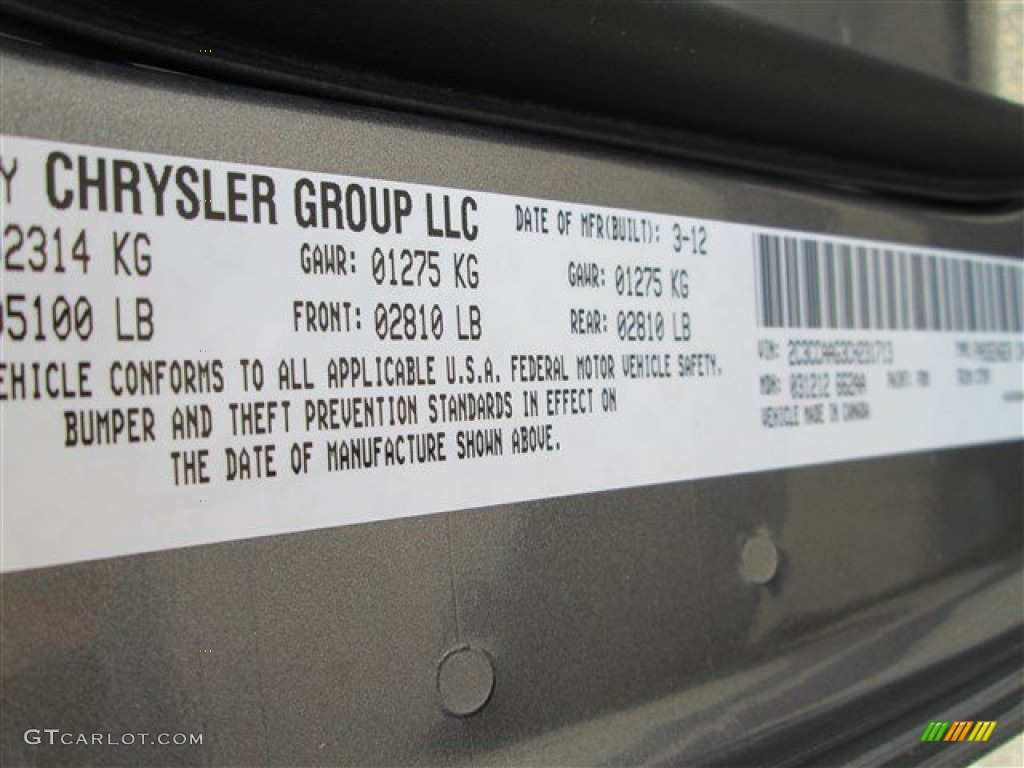 2012 300  - Tungsten Metallic / Black photo #11