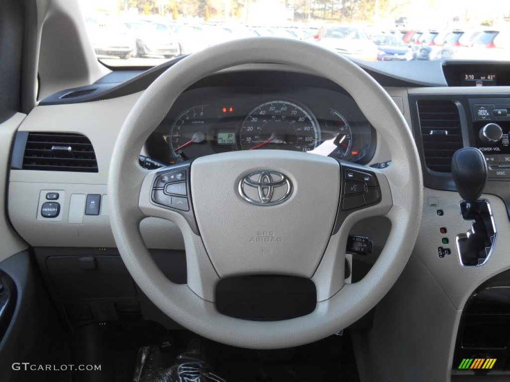 2011 Sienna LE AWD - Predawn Gray Mica / Light Gray photo #12