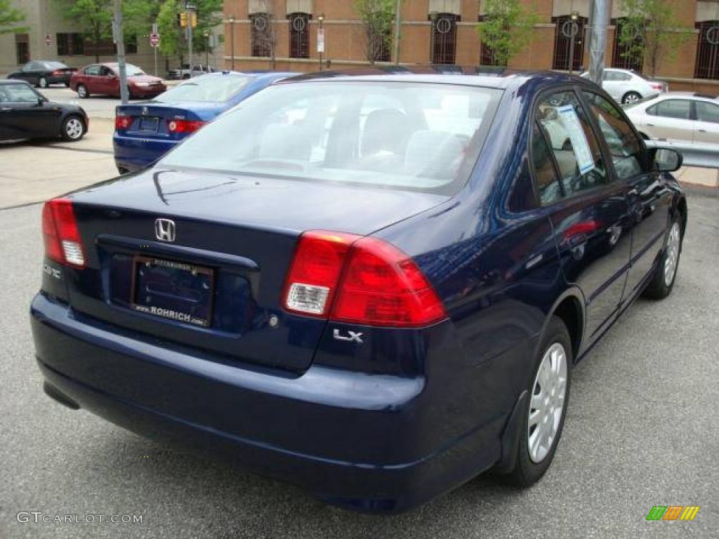 2007 Civic LX Sedan - Royal Blue Pearl / Gray photo #4