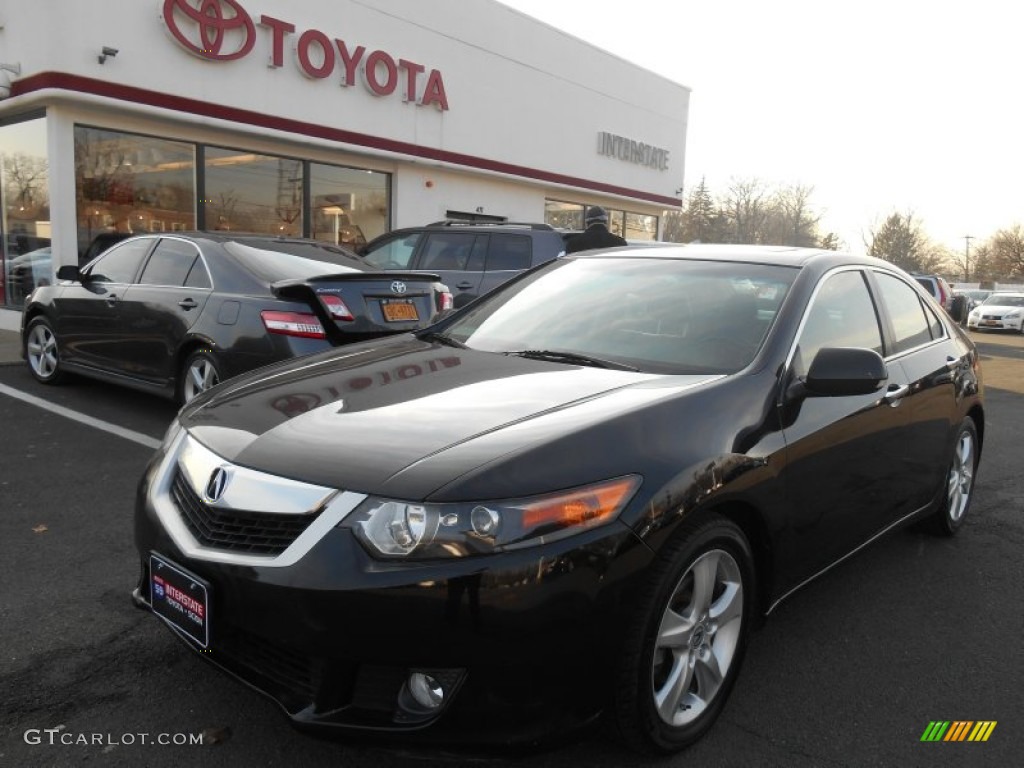 2009 TSX Sedan - Crystal Black Pearl / Ebony photo #1