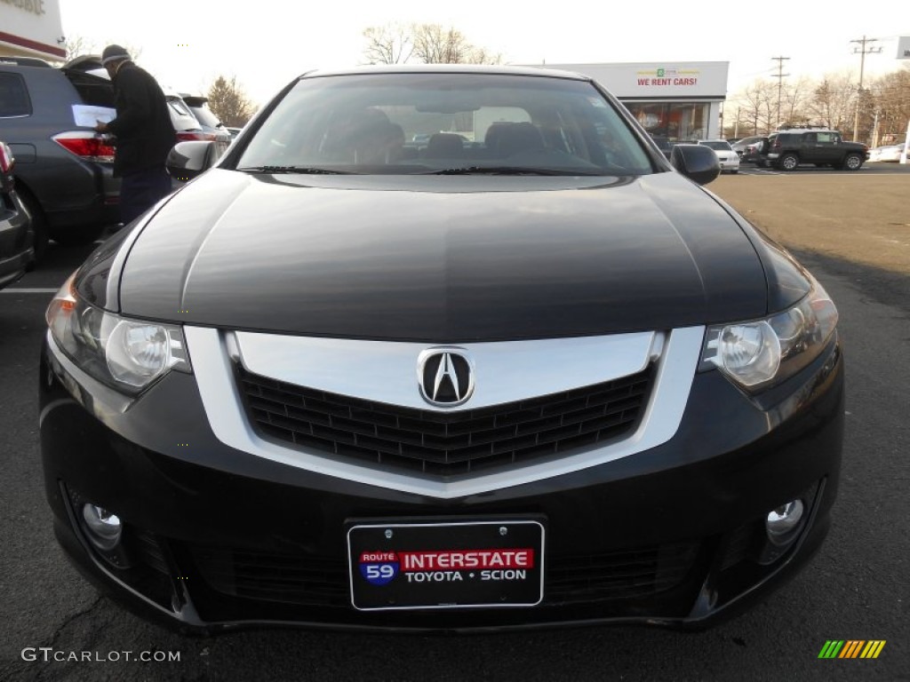 2009 TSX Sedan - Crystal Black Pearl / Ebony photo #2