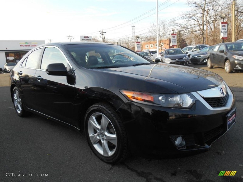 2009 TSX Sedan - Crystal Black Pearl / Ebony photo #3