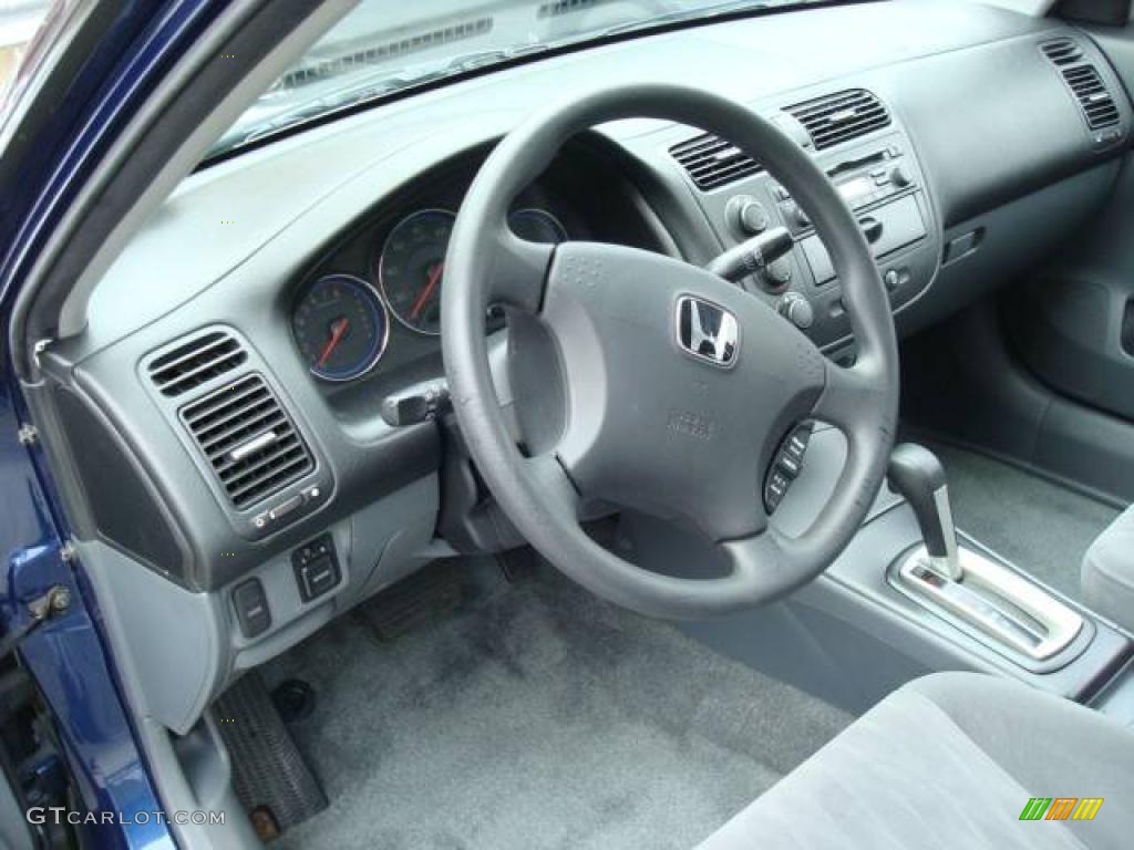 2007 Civic LX Sedan - Royal Blue Pearl / Gray photo #15