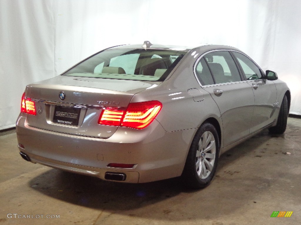 2011 7 Series 750Li xDrive Sedan - Cashmere Silver Metallic / Oyster/Black Nappa Leather photo #9