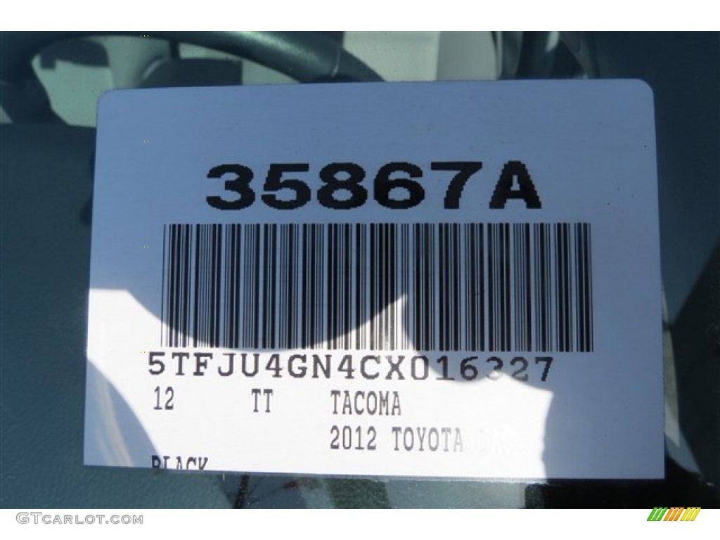 2012 Tacoma V6 Prerunner Double Cab - Black / Graphite photo #18
