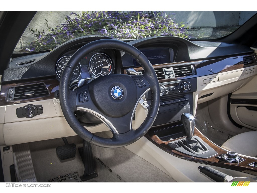 2010 BMW 3 Series 335i Convertible Cream Beige Dashboard Photo #89871301