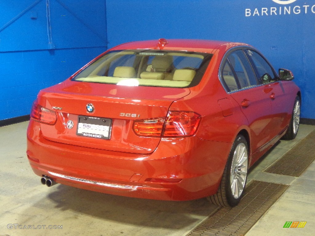 2013 3 Series 328i xDrive Sedan - Melbourne Red Metallic / Venetian Beige photo #5