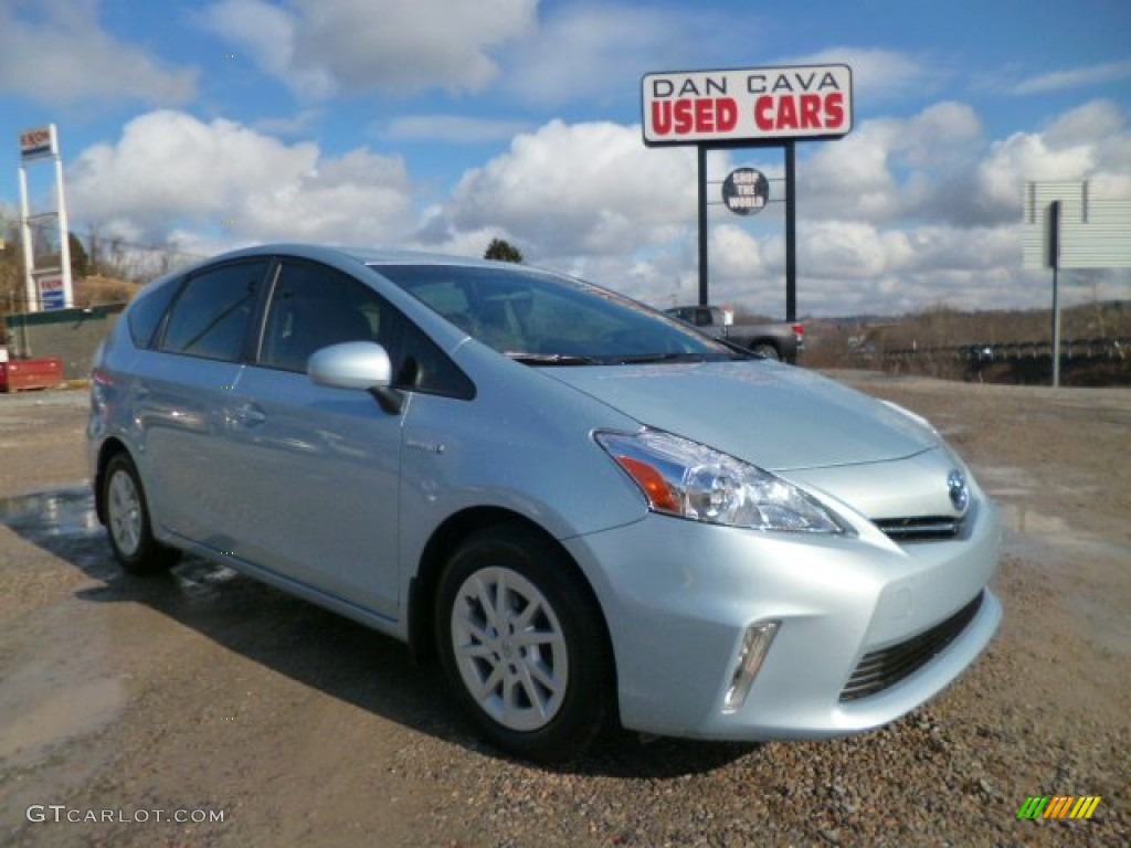 2012 Prius v Two Hybrid - Clear Sky Blue Metallic / Bisque photo #1