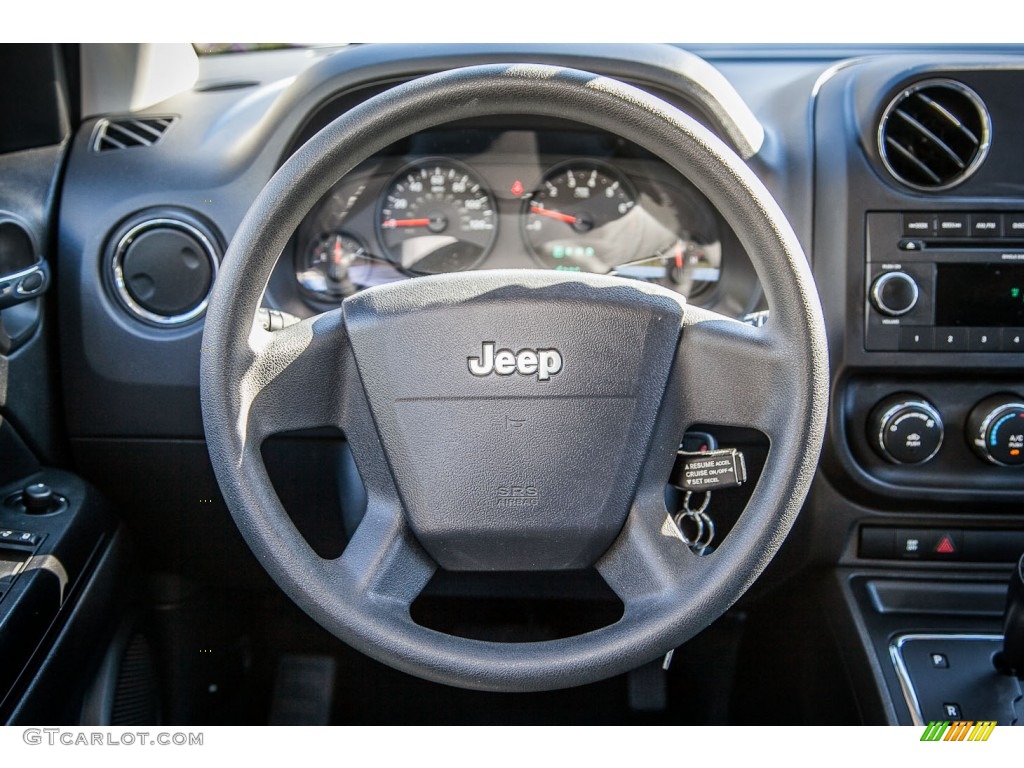 2010 Jeep Compass Sport Dark Slate Gray Steering Wheel Photo #89872136