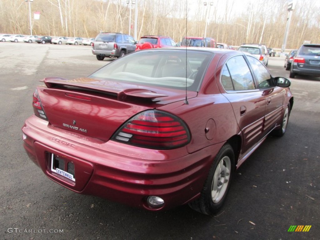 2002 Grand Am SE Sedan - Redfire Metallic / Dark Taupe photo #6
