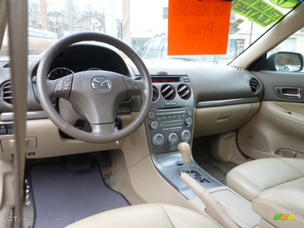 2003 MAZDA6 s Sedan - Sepang Green Metallic / Beige photo #6