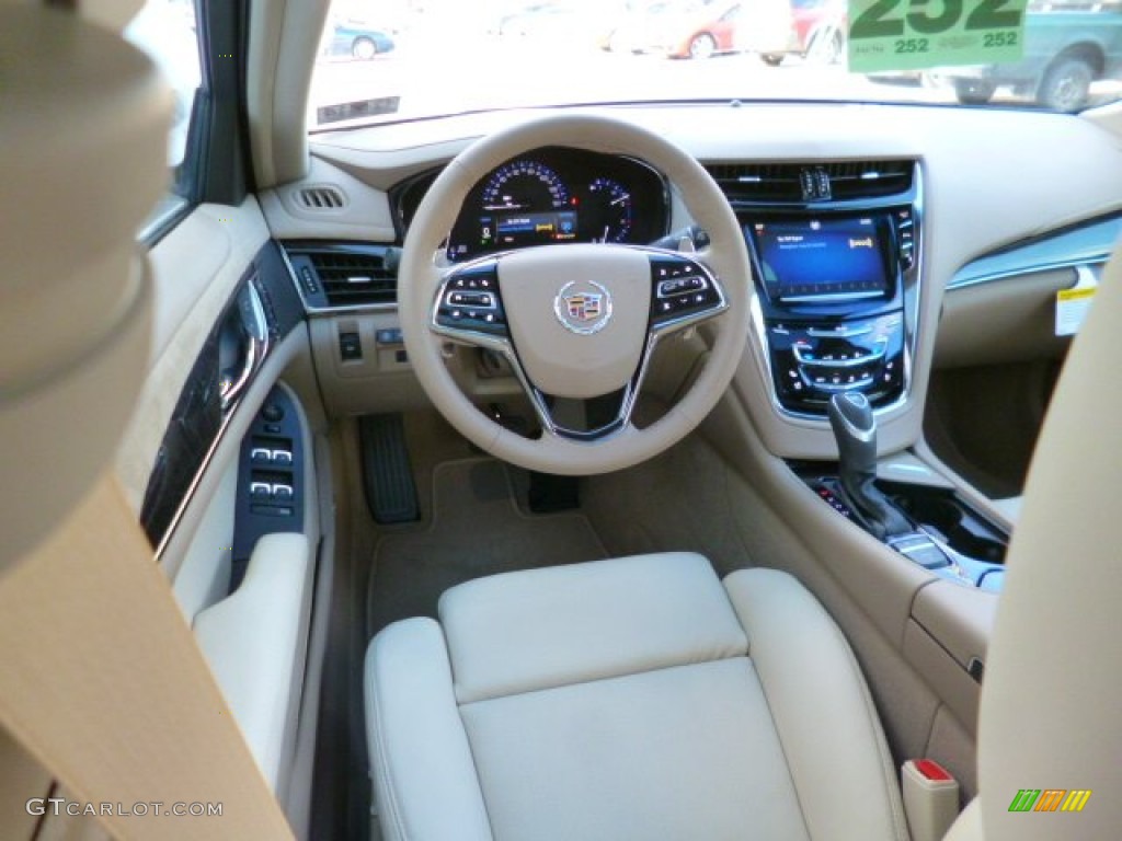 2014 Cadillac CTS Performance Sedan AWD Light Cashmere/Medium Cashmere Dashboard Photo #89877258