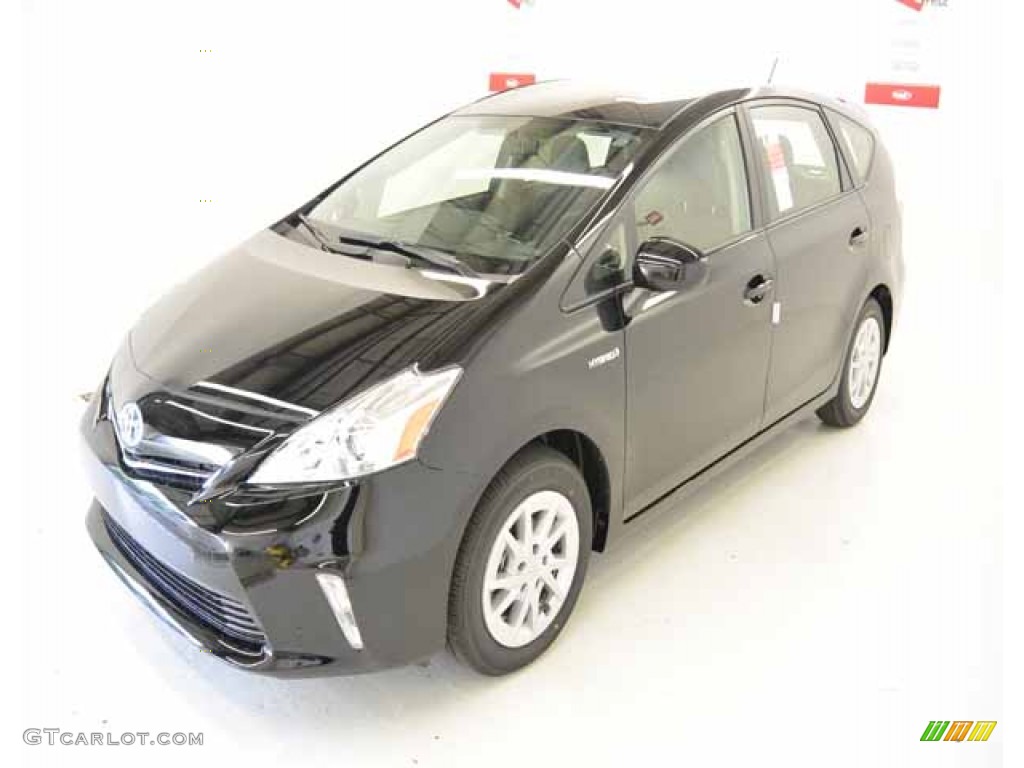 2014 Prius v Three - Black / Dark Gray photo #3