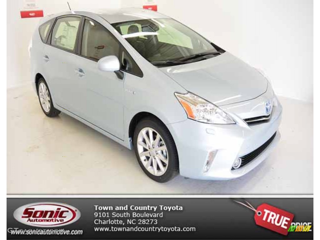 2014 Prius v Five - Clear Sky Metallic / Dark Gray photo #1