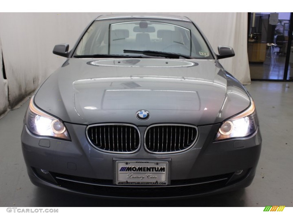 2010 5 Series 535i Sedan - Platinum Grey Metallic / Cream Beige photo #2