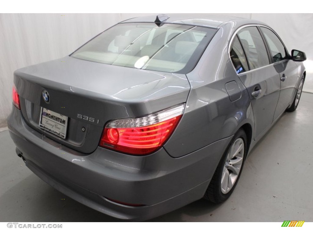 2010 5 Series 535i Sedan - Platinum Grey Metallic / Cream Beige photo #6