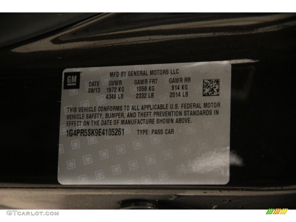 2014 Buick Verano Convenience Info Tag Photos
