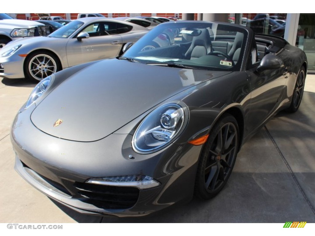 Agate Grey Metallic 2014 Porsche 911 Carrera Cabriolet Exterior Photo #89883898