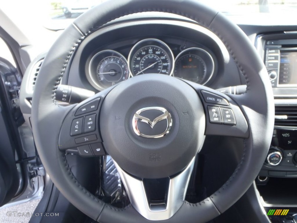 2014 Mazda MAZDA6 Touring Black Steering Wheel Photo #89884975