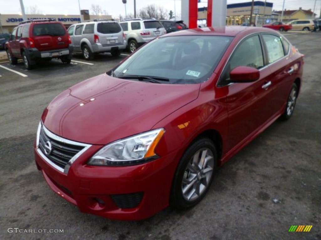 2014 Sentra SR - Red Brick / Charcoal photo #3