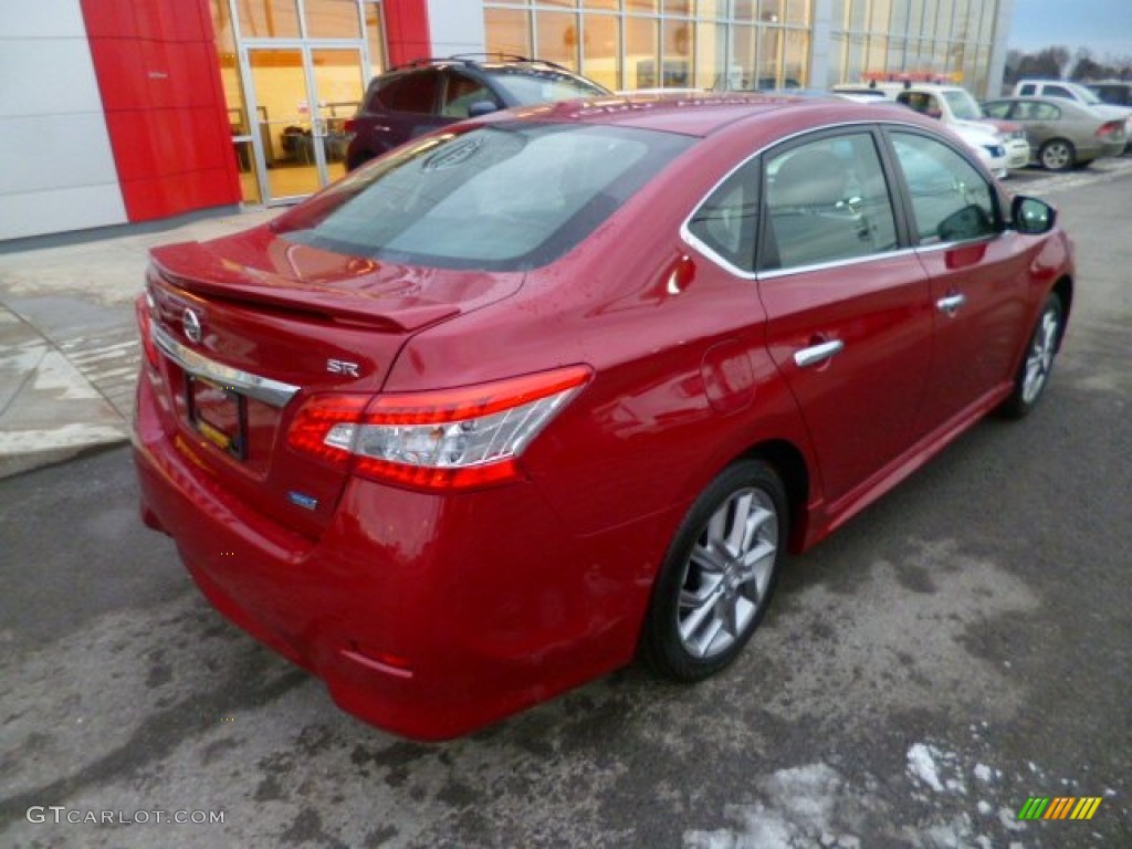 2014 Sentra SR - Red Brick / Charcoal photo #7