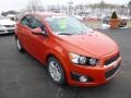 Inferno Orange Metallic 2013 Chevrolet Sonic LT Sedan Exterior