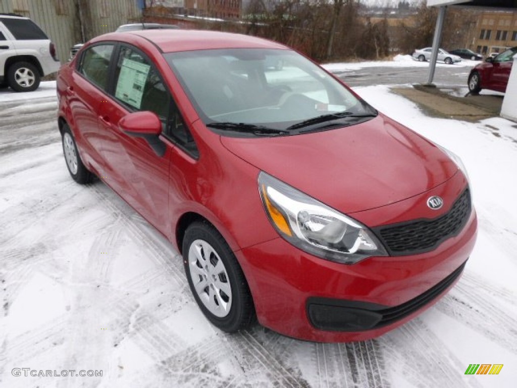 Signal Red 2014 Kia Rio LX Exterior Photo #89889235