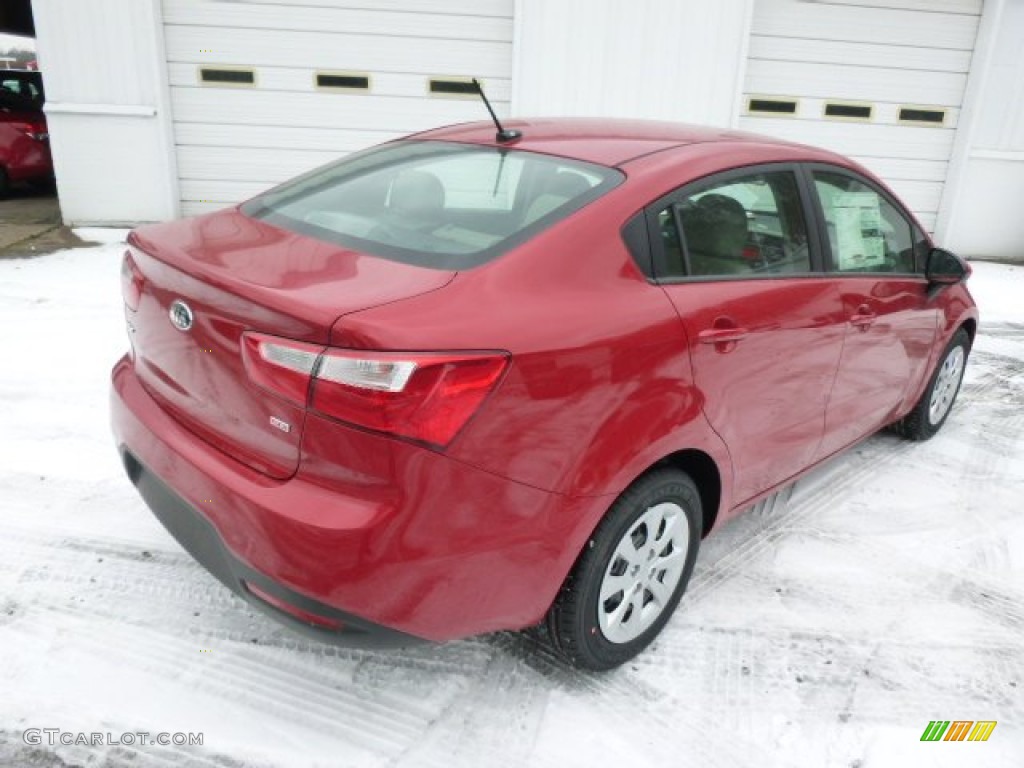 Signal Red 2014 Kia Rio LX Exterior Photo #89889379