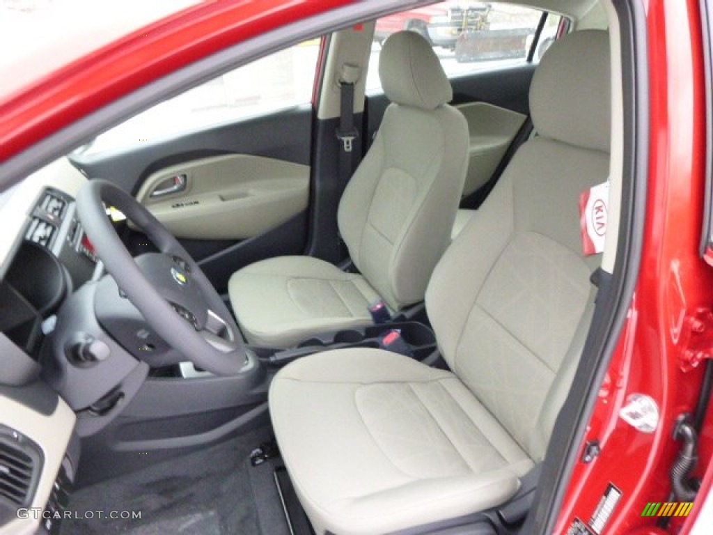 Beige Interior 2014 Kia Rio LX Photo #89889427