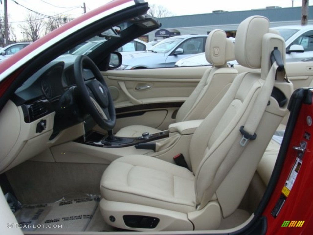 Cream Beige Interior 2011 BMW 3 Series 328i Convertible Photo #89889850