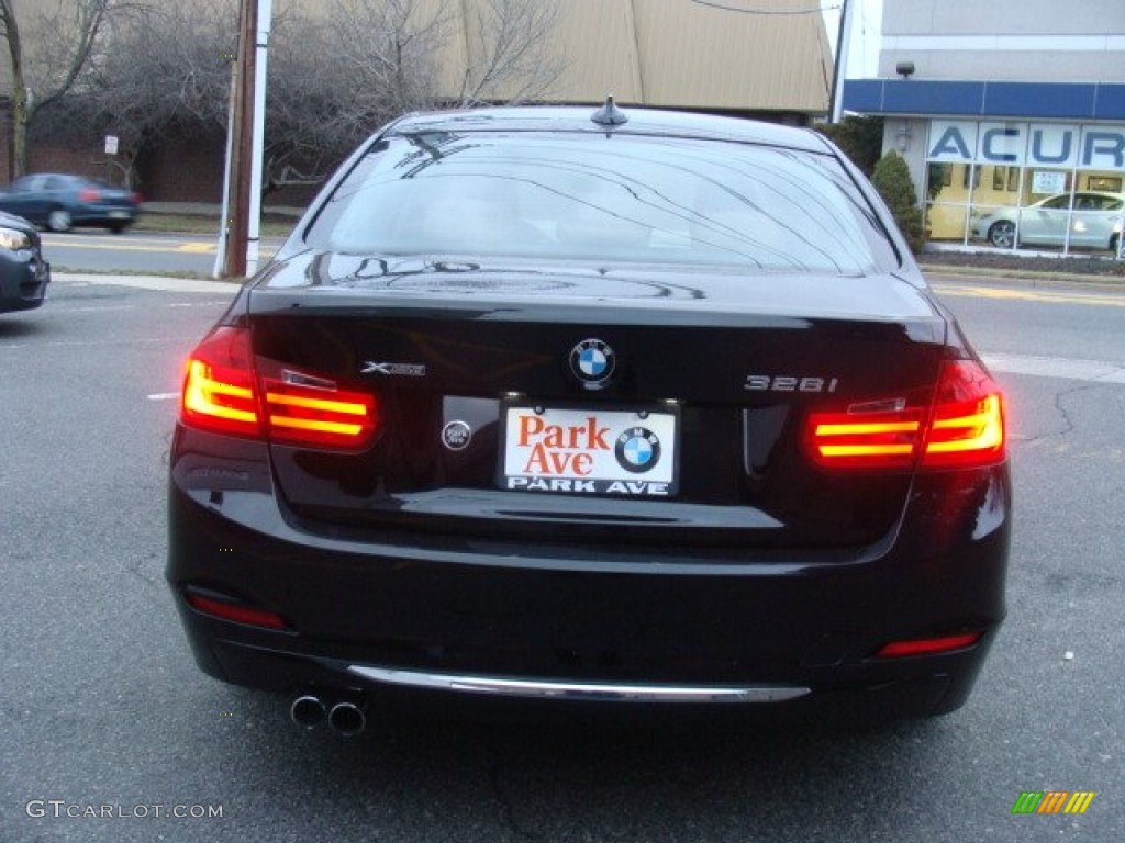 2013 3 Series 328i xDrive Sedan - Jet Black / Saddle Brown photo #4