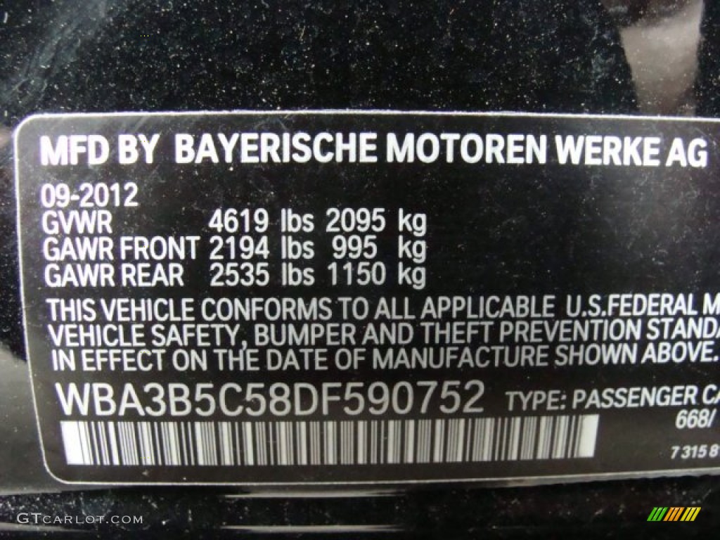 2013 3 Series 328i xDrive Sedan - Jet Black / Black photo #31