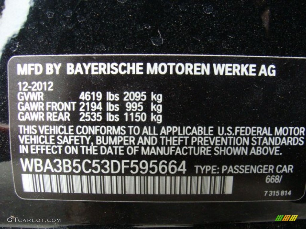 2013 3 Series 328i xDrive Sedan - Jet Black / Black photo #32