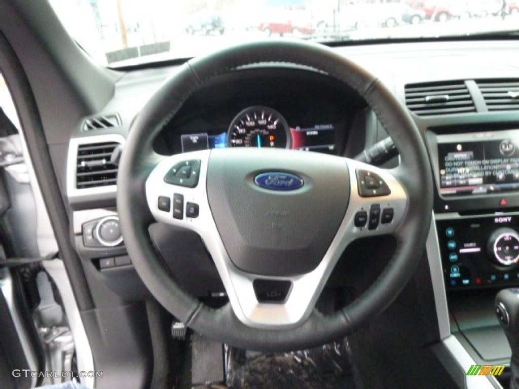 2014 Ford Explorer Limited 4WD Charcoal Black Steering Wheel Photo #89896522
