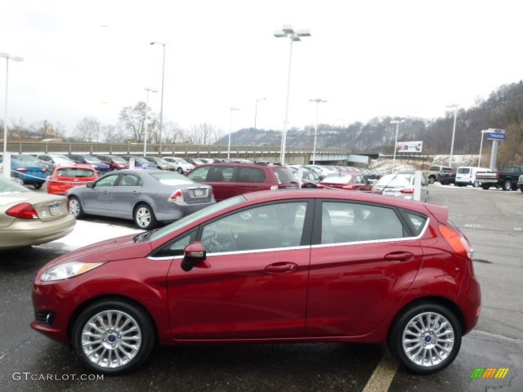 Ruby Red 2014 Ford Fiesta Titanium Hatchback Exterior Photo #89896657