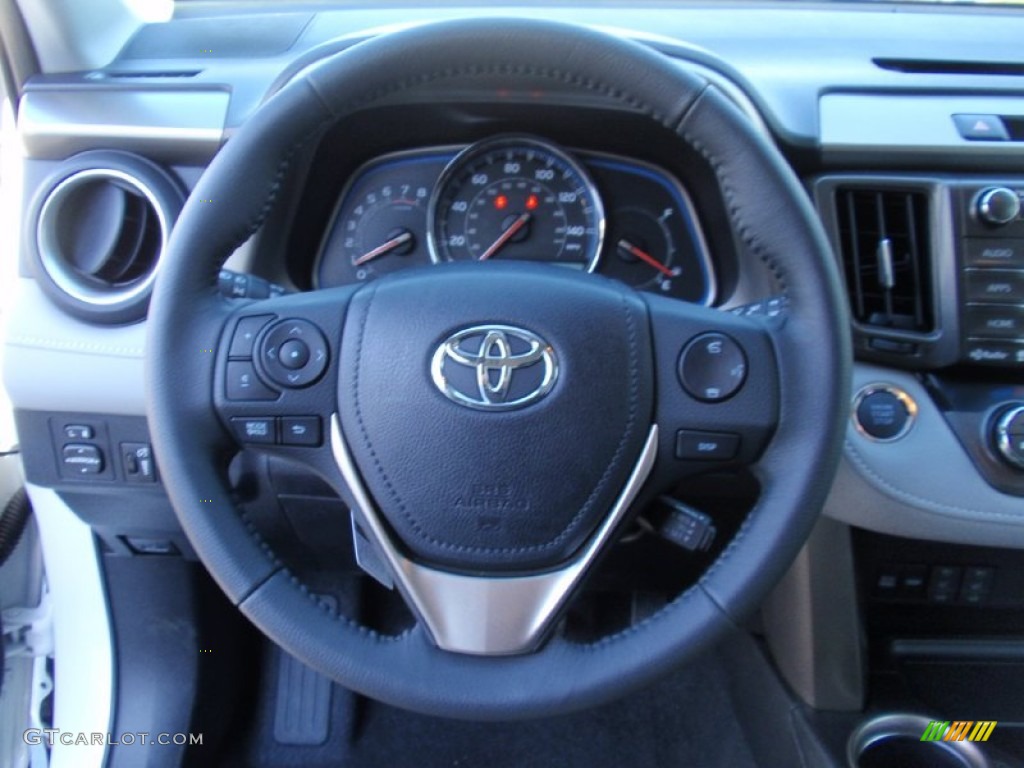2014 Toyota RAV4 Limited Ash Steering Wheel Photo #89898451