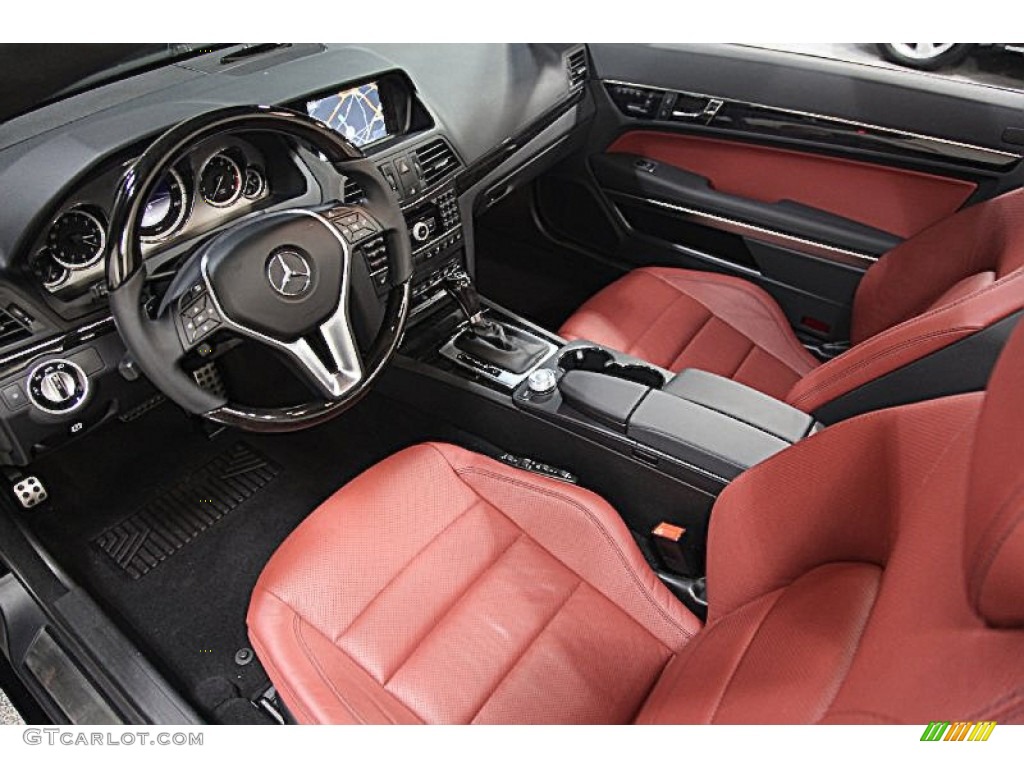Red/Black Interior 2012 Mercedes-Benz E 350 Cabriolet Photo #89899339