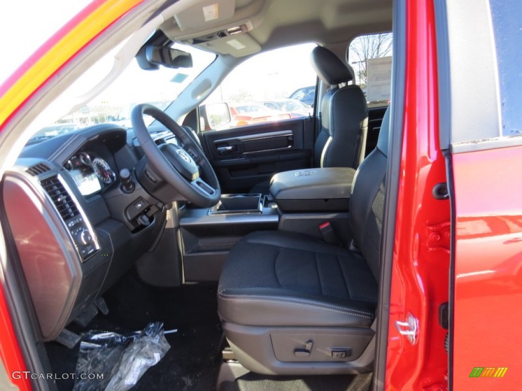 Black Interior 2014 Ram 1500 Sport Crew Cab Photo #89899885